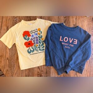 Zara Girls Sweatshirt & T-Shirt
